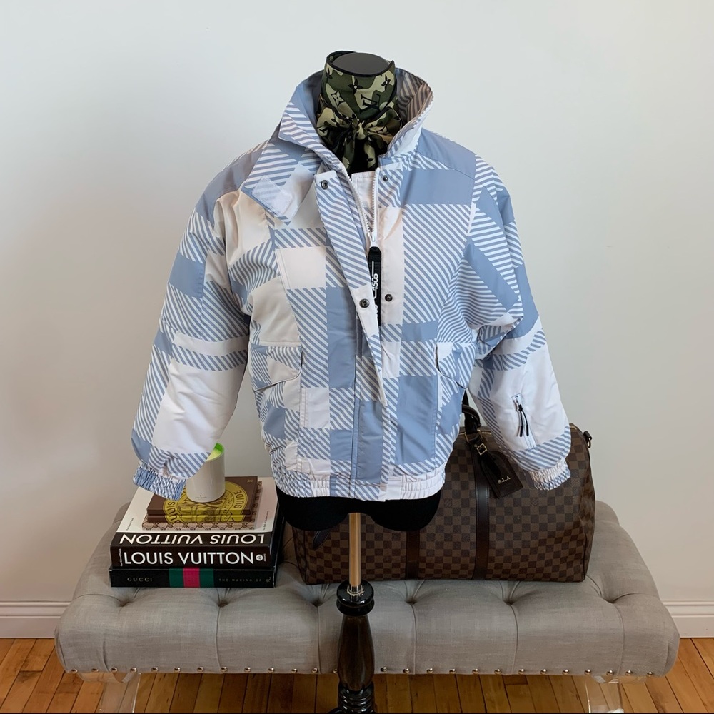 ASOS 4505 Ski Printed Check Oversized Ski Jacket